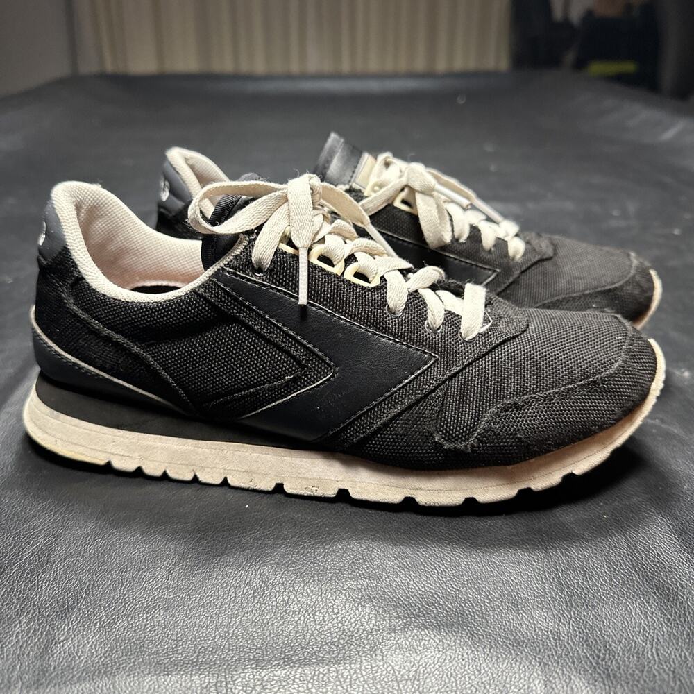 Vintage Brooks Women's 8 Heritage Vanguard Black Suede Athletic Sneakers BP
